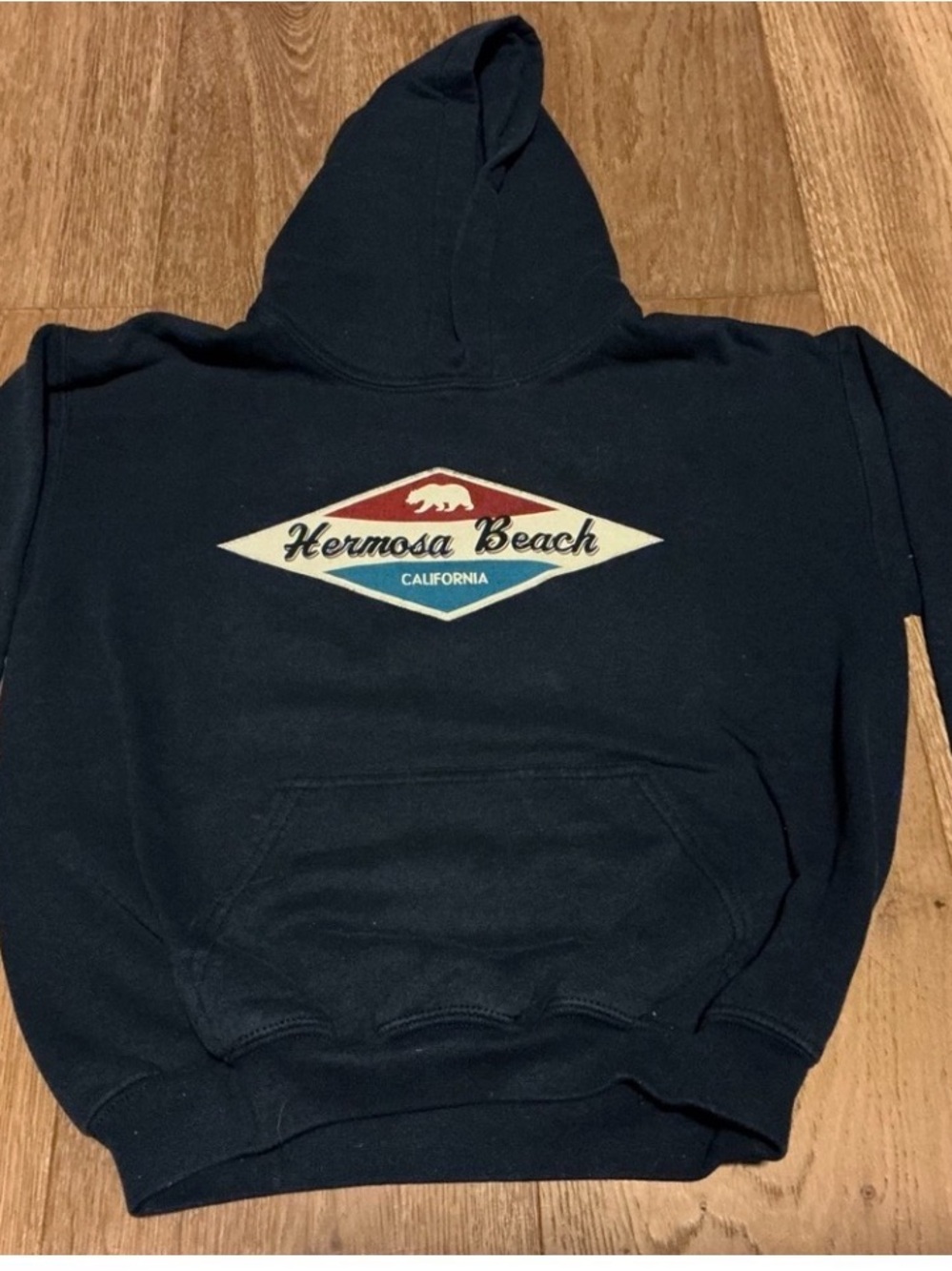 Hermosa Beach California Kids Navy Hoodie